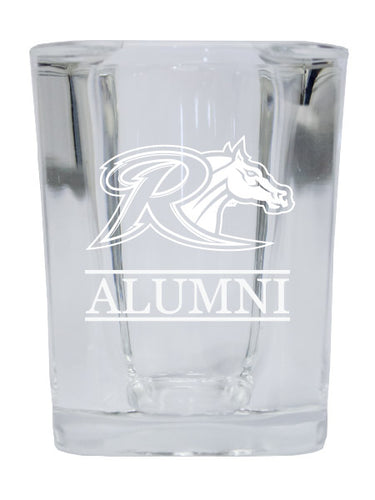 NCAA Rider University Broncs Alumni 2oz Laser Etched Square Shot Glass 