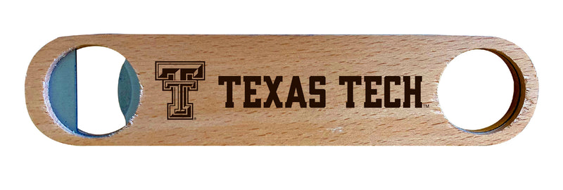 Texas Tech Red Raiders NCAA Elegant Laser-Etched Wooden Bottle Opener - Collegiate Bar Accessory