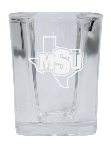 Midwestern State University Mustangs NCAA Collector's Edition 2oz Square Shot Glass - Laser Etched Logo 