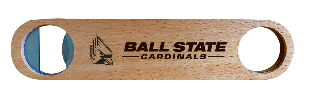 Ball State University NCAA Elegant Laser-Etched Wooden Bottle Opener - Collegiate Bar Accessory