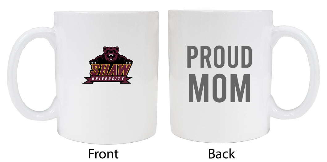Shaw University Bears Proud Mom Ceramic Coffee Mug - White