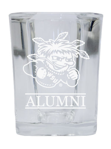 NCAA Wichita State Shockers Alumni 2oz Laser Etched Square Shot Glass 
