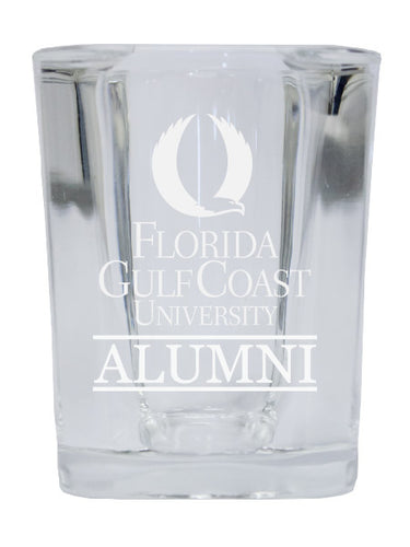 NCAA Florida Gulf Coast Eagles Alumni 2oz Laser Etched Square Shot Glass 