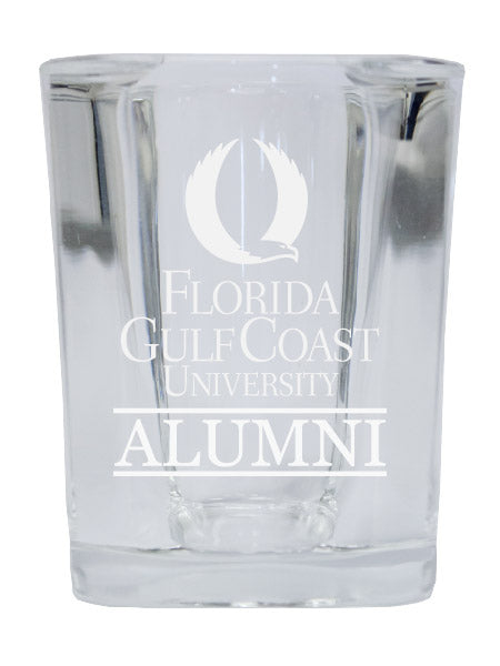 NCAA Florida Gulf Coast Eagles Alumni 2oz Laser Etched Square Shot Glass 