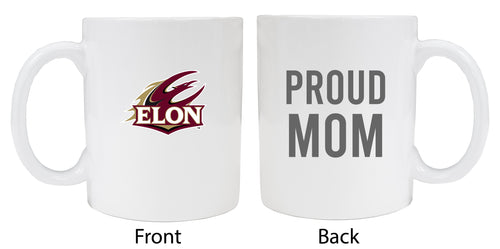 Elon University Proud Mom Ceramic Coffee Mug - White